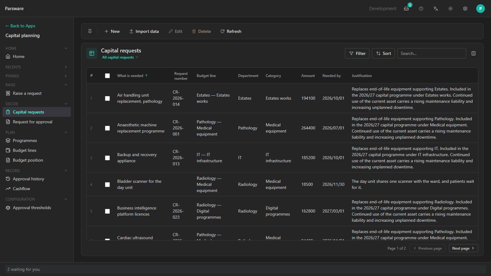 The same view in Graphite with a teal accent: neutral dark greys, and the selected navigation item, links and avatar in teal